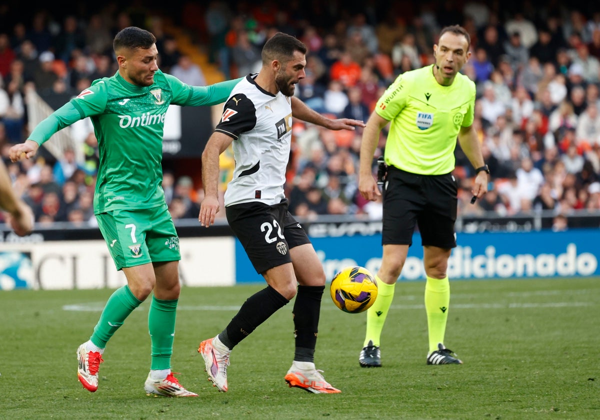 El partido de esta temporada entre el Valencia y el Leganés en Mestalla.