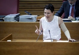 Aitana Mas, de Compromís, en Les Corts.