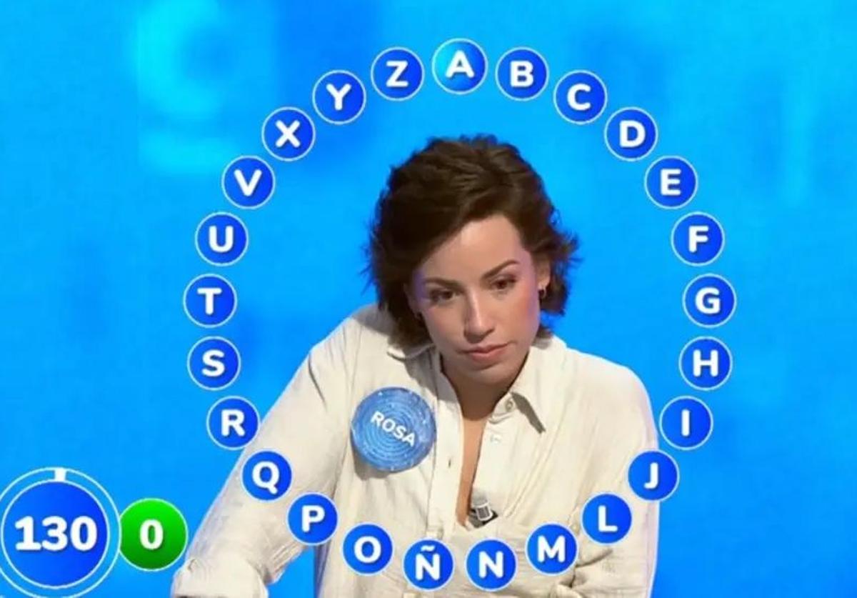 Rosa Rodríguez, en el rosco de 'Pasapalabra'.