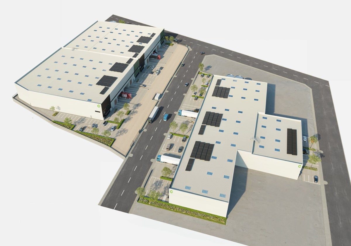 Recreación vista desde el aire del proyecto de Chancerygate.