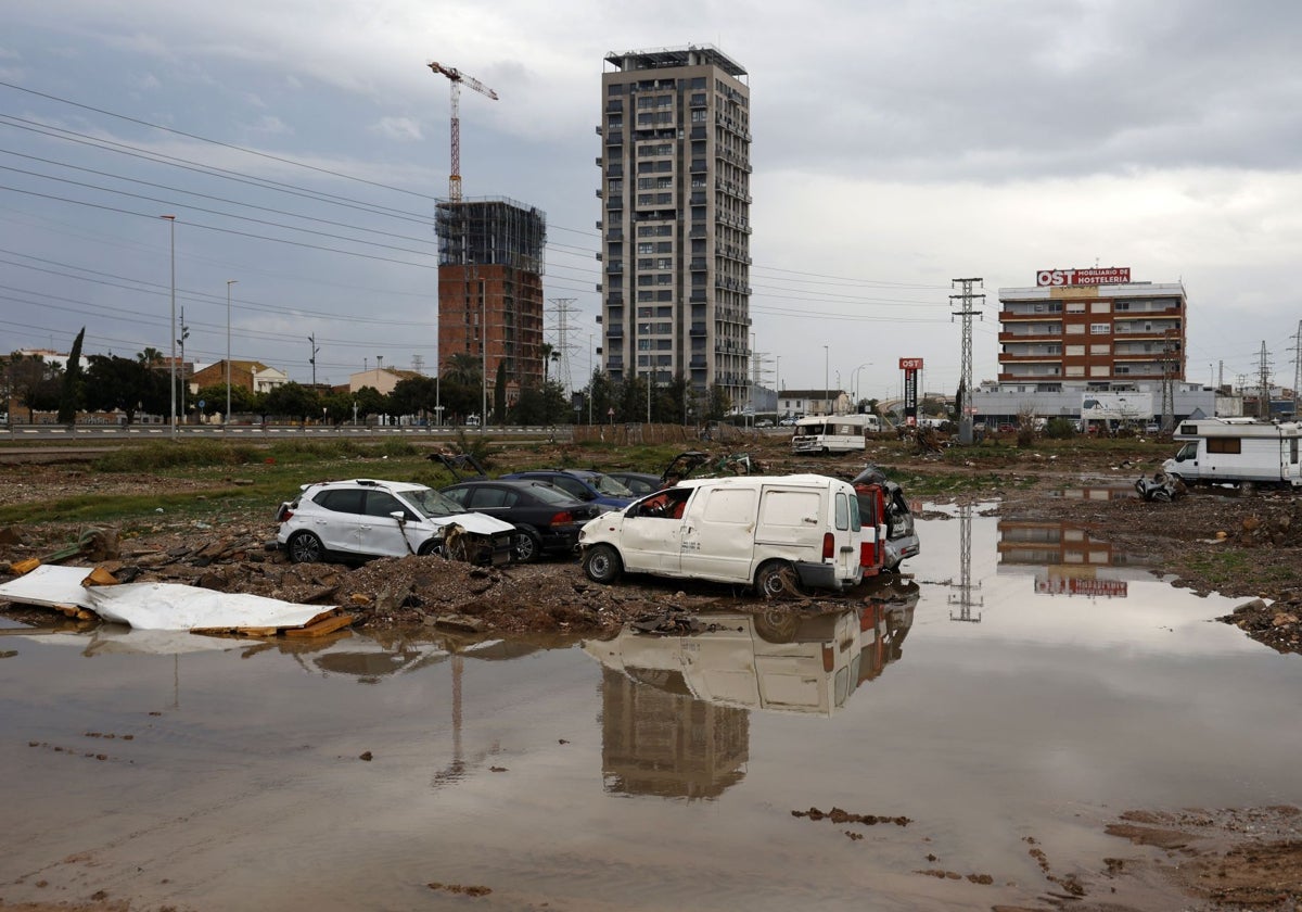 Destrozos de la dana en la pedanía de La Torre.