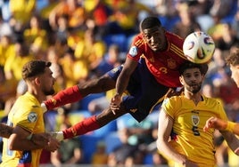 Cristhian Mosquera, con España sub-21.