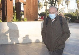 Rafa Rubio, a su llegada al Palacio de Justicia.