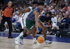 Kameron Taylor, durante un partido contra el Real Madrid.