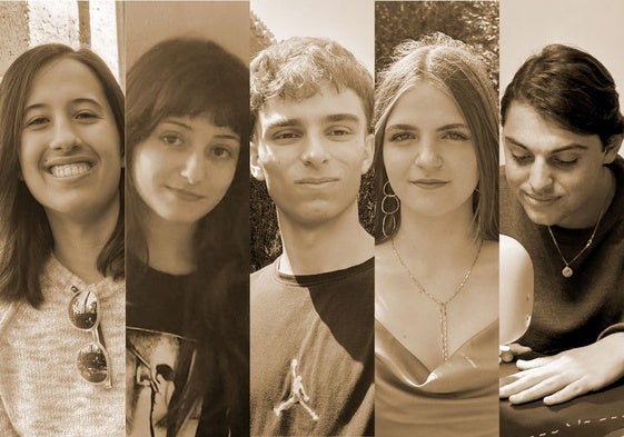 Los cinco mejores alumnos de la selectividad de 2025.