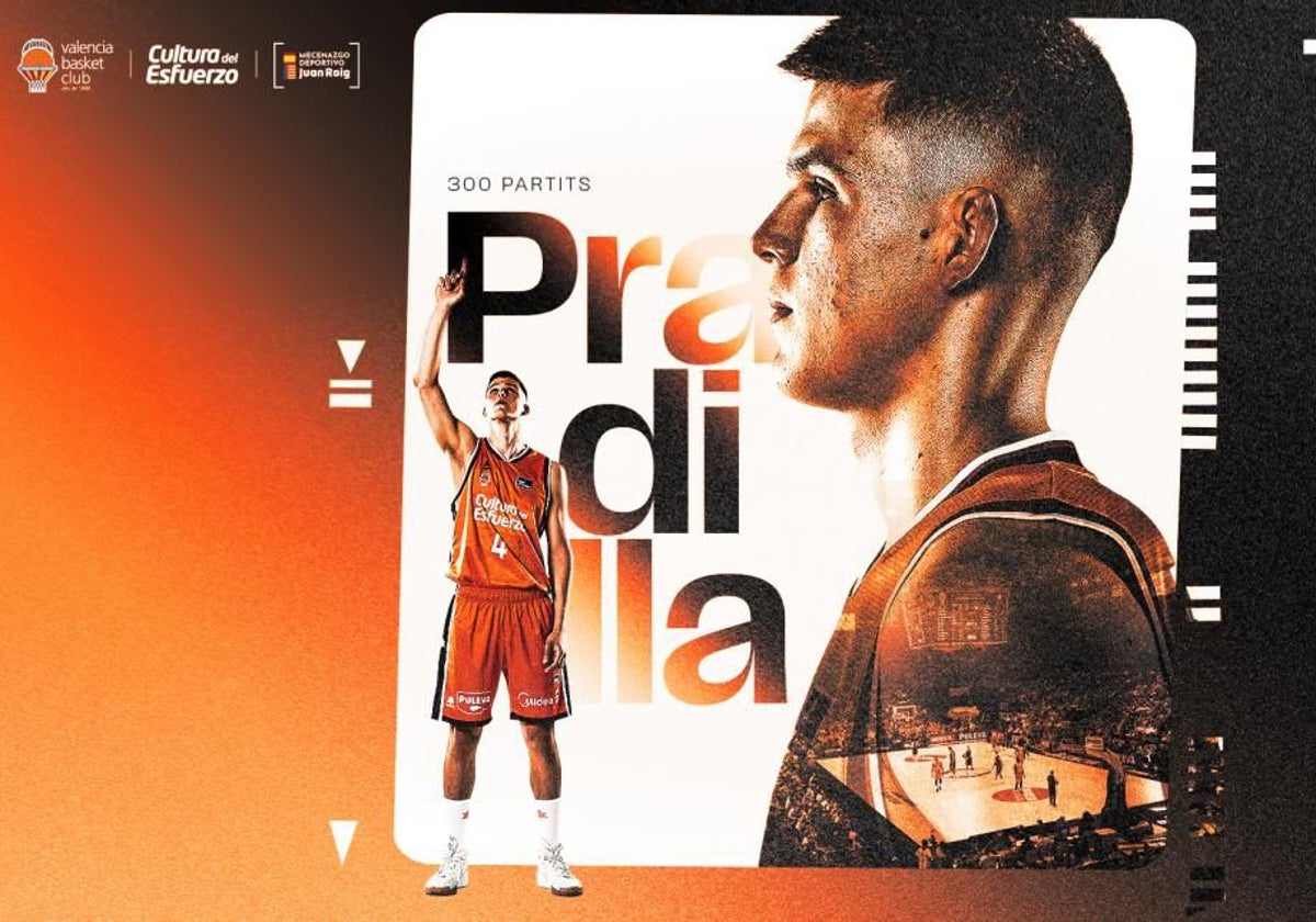 Pradilla alcanza los 300 partidos con el Valencia Basket.