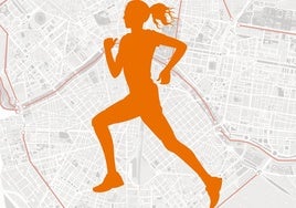 Un corredor aficionado, por el carril de running del cauce.