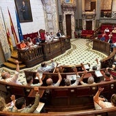 Asamblea de la EMTRE celebrada este lunes en el Ayuntamiento de Valencia.