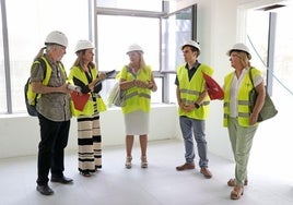 Visita a las obras del futuro palacio de justicia de Llíria.