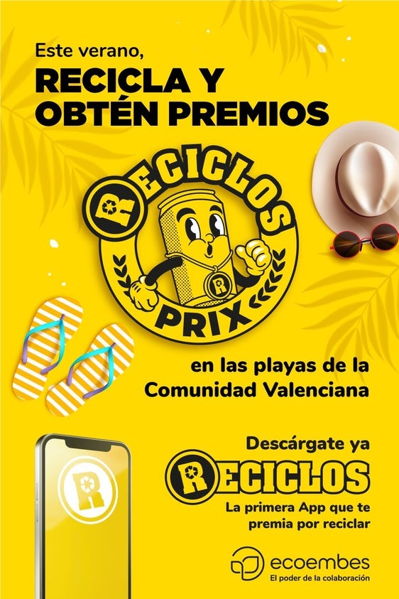 Ecoembes lanza este verano «RECICLOS PRIX» en las playas valencianas para seguir dando a conocer la App RECICLOS en la Comunidad Valenciana