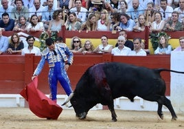 Manzanares, en un momento de su faena en Alicante.