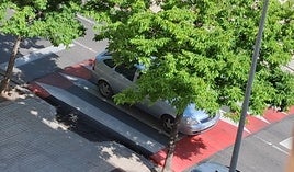 Uno de los pasos elevados instalados en Xàtiva.