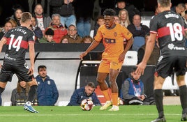 Otorbi, durante un partido de Copa del Rey frente al Cartagena.