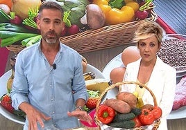 El nutricionista Pablo Ojeda y la presentadora Cristina Pardo.