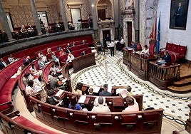 Un momento del pleno de este jueves.