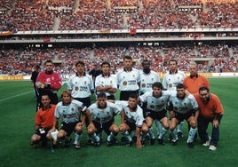 El equipo de la final de 1999 de la Copa del Rey.