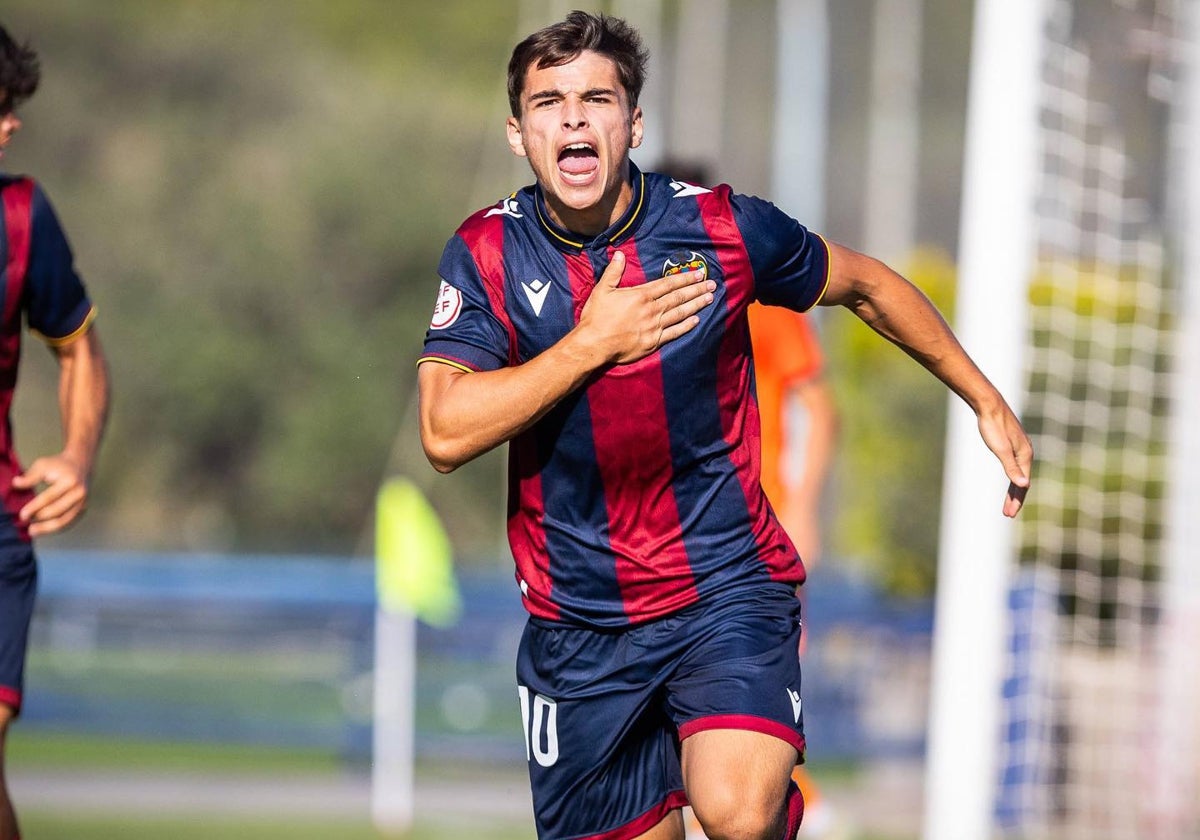 Joel Febas, en su paso por el filial del Levante.