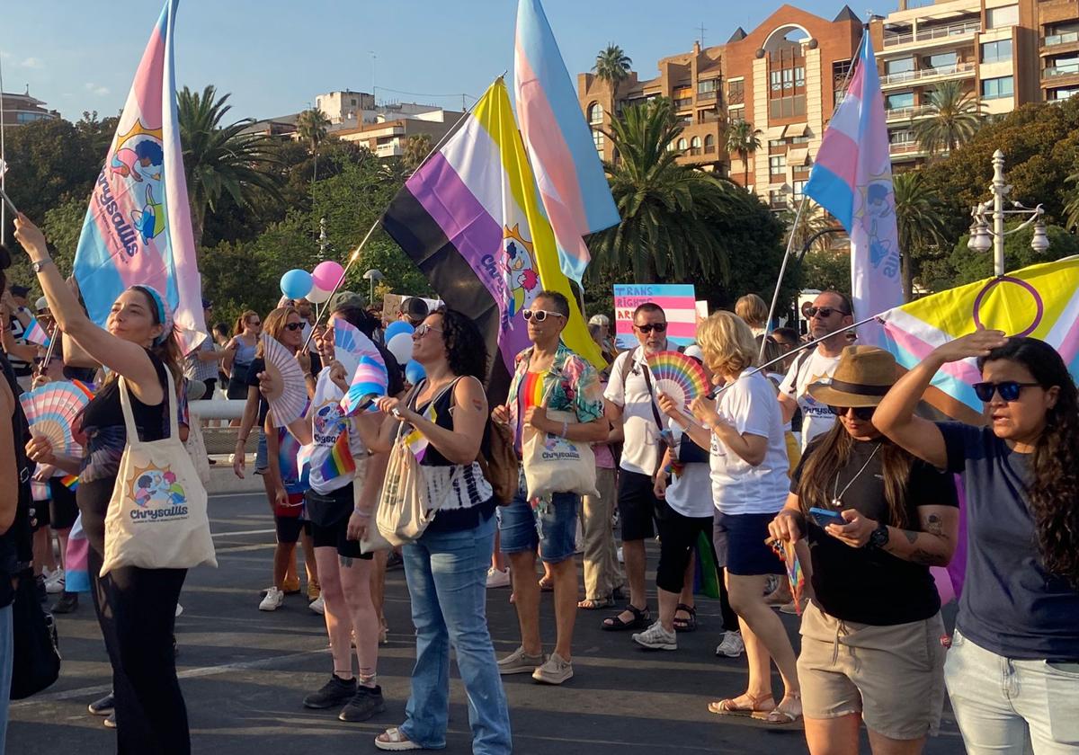 Marcha del Orgullo en Valencia, este sábado.