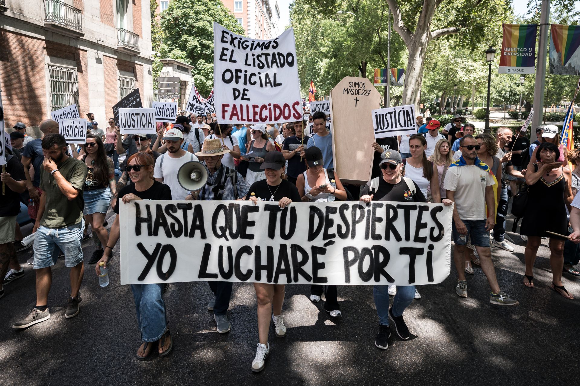 Víctimas de la dana se manifiestan en Madrid ocho meses después de la tragedia