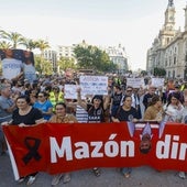 Representantes de las víctimas en la octava protesta por la gestión de la dana.