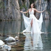 La soprano Ilona Mataradze en la Fuente de los Baños.