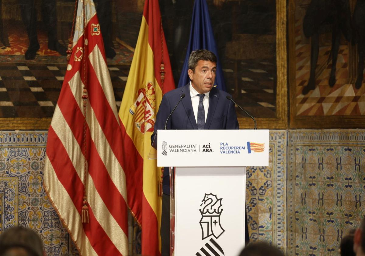 FOTOS | Carlos Mazón presenta el plan de reconstrucción tras la dana