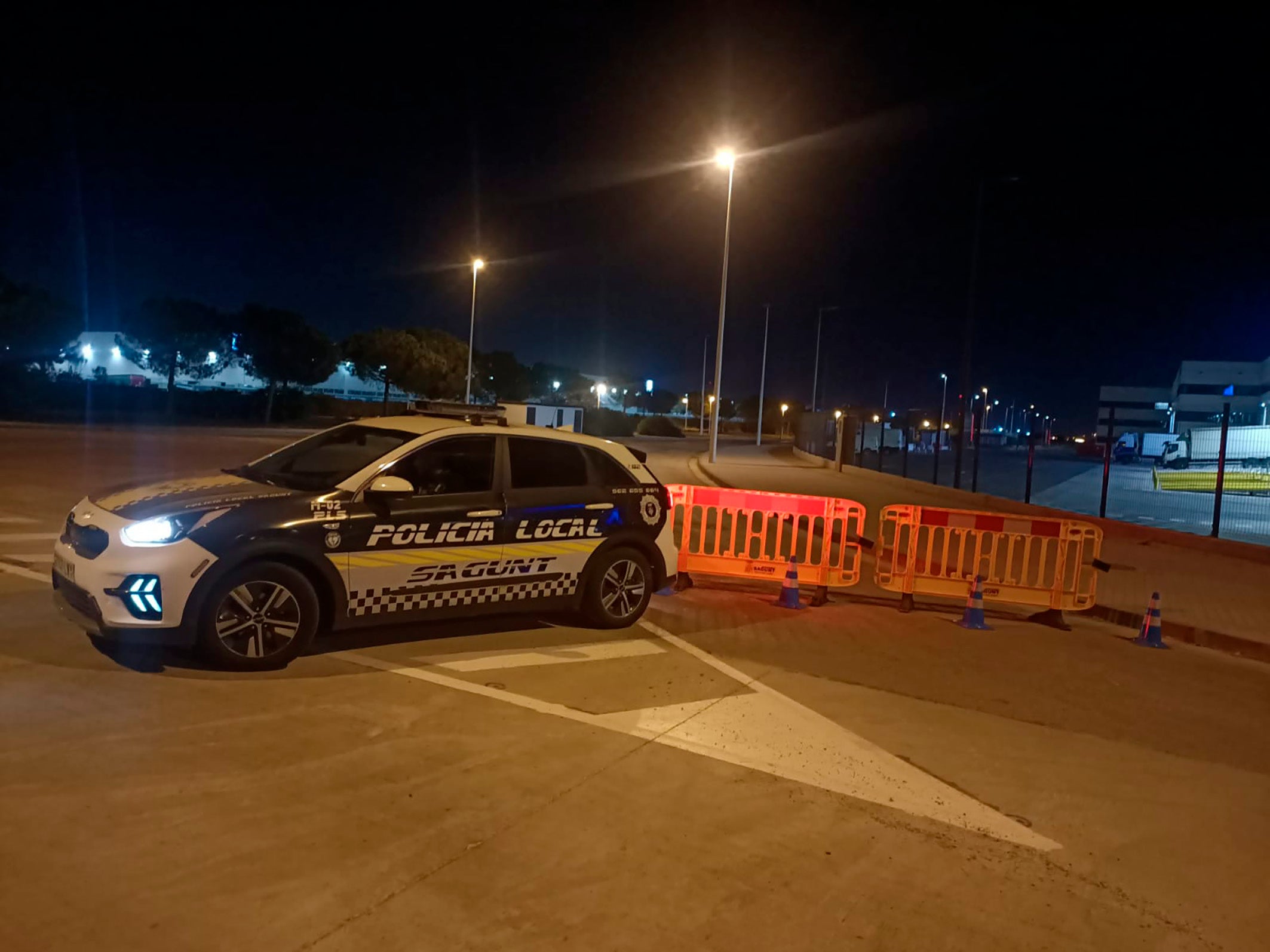 Un control de la Policía Local de Sagunto.