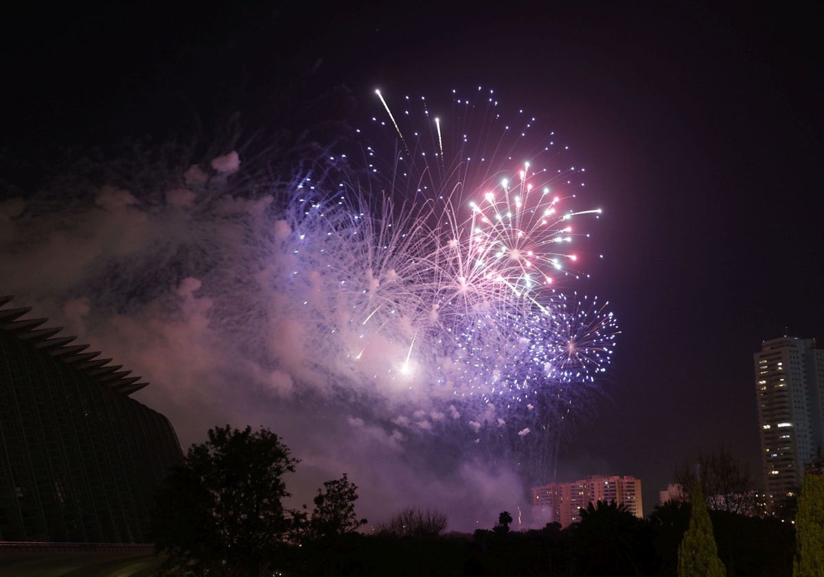 Una imagen de la Nit del Foc en las Fallas de 2023.