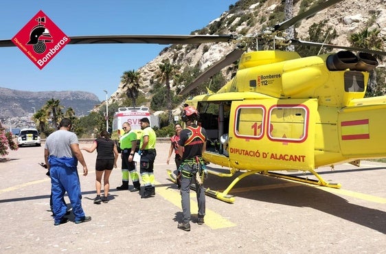 Senderista rescatada en el Peñón de Ifach.