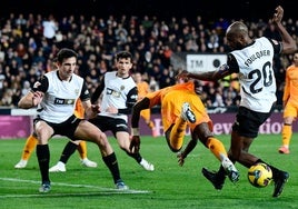Partido del Valencia en Mestalla.