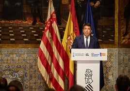 Carlos Mazón, en un acto institucional en el Palau.