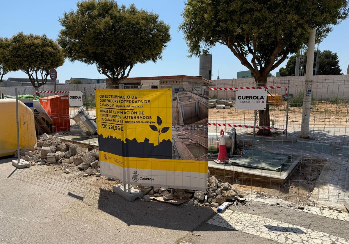 Eliminación de contenedores soterrados en Catarroja.