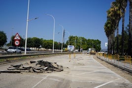Obras del itinerario peatonal que unirá el núcleo urbano con el centro comecial.