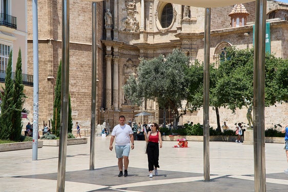 Un día de calor en la ciudad de Valencia.