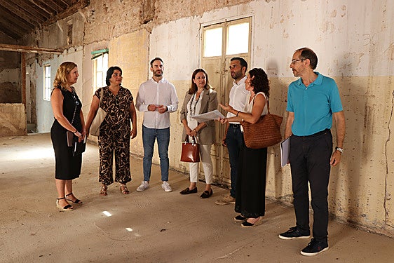 Un momento de la visita.