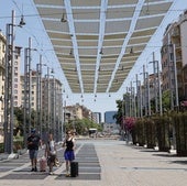 Entoldado instalado en la ciudad de Barcelona.