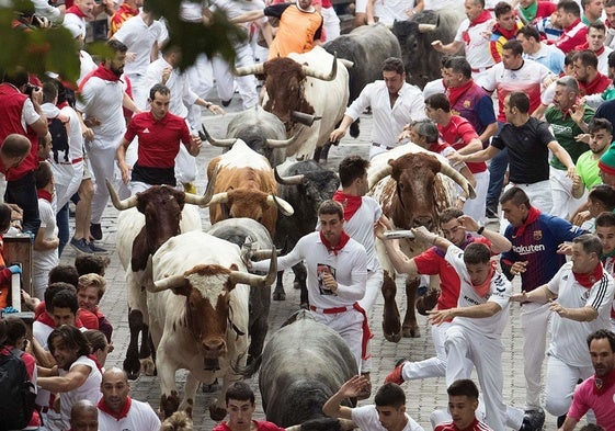 Encierro de los festejos de San Fermín en una imagen de archivo.