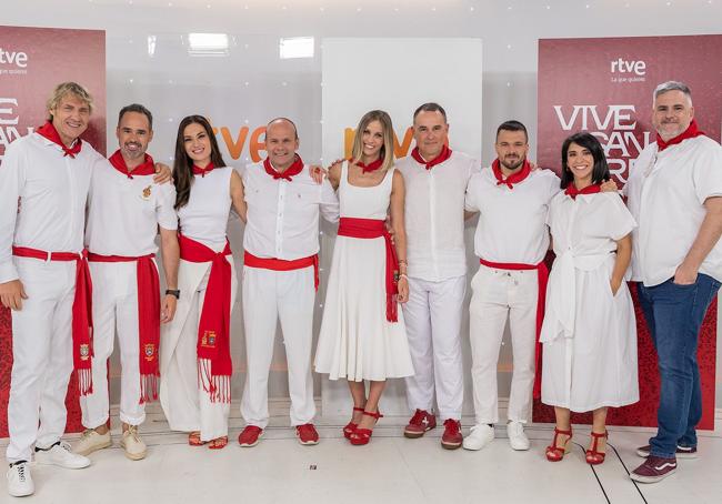 Una parte del equipo de 'Vive San Fermín'.
