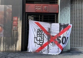 La sede del PSPV en la calle del Hospital de Valencia.
