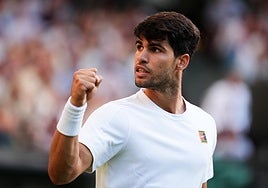 Carlos Alcaraz, en Wimbledon.
