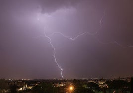 Tormenta sobre Valencia el pasado sábado.
