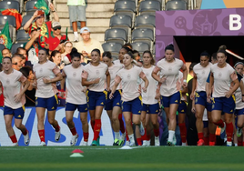 Las jugadoras de la Selección española.