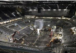 Interior del Roig Arena.,