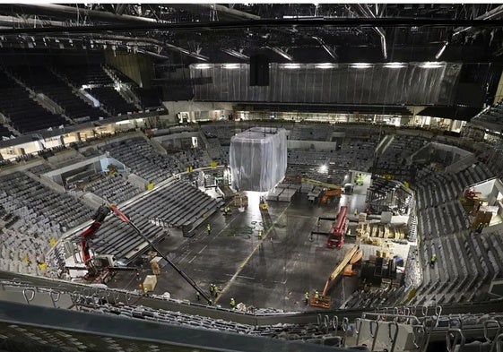 Interior del Roig Arena.,
