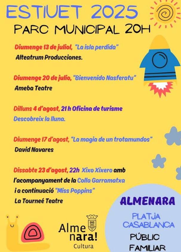 Almenara presenta l'Estiuet, un ciclo de teatro, música y magia para todos los públicos