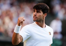 Alcaraz, en Wimbledon.