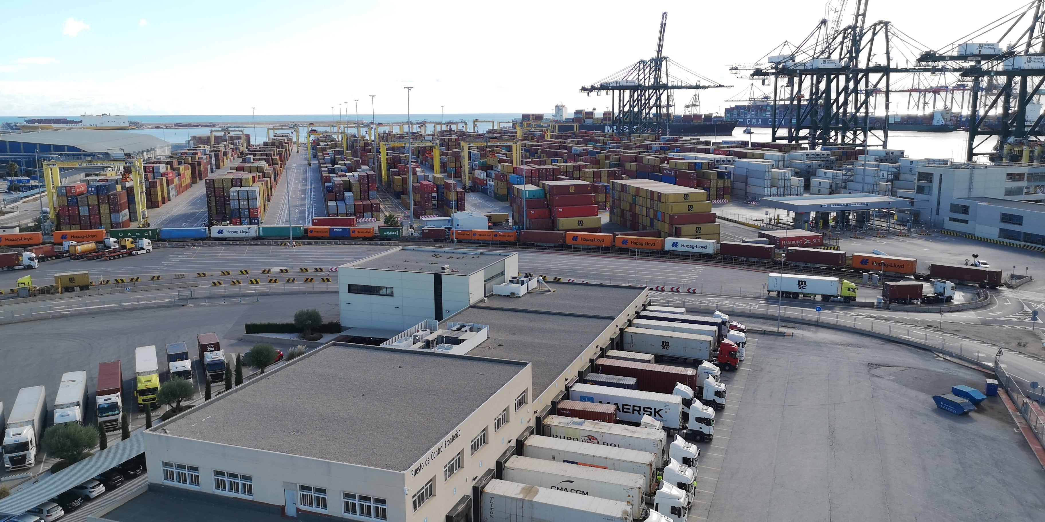 Terminal de contenedores del Puerto de Valencia.