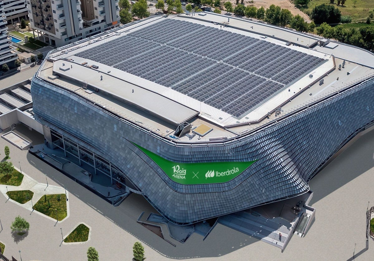 La cubierta fotovoltaica instalada.