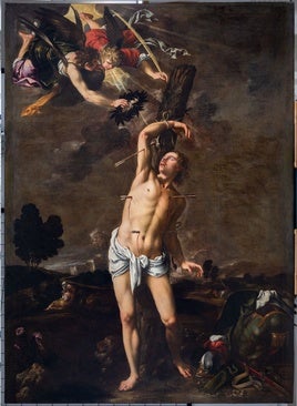 'San Sebastián', de Pedro Orrente, se exhibe en el Museo de Bellas Artes.