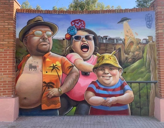 Uno de los murales de Ronda, que acogió la Liga Nacional de Grafitis en 2024.